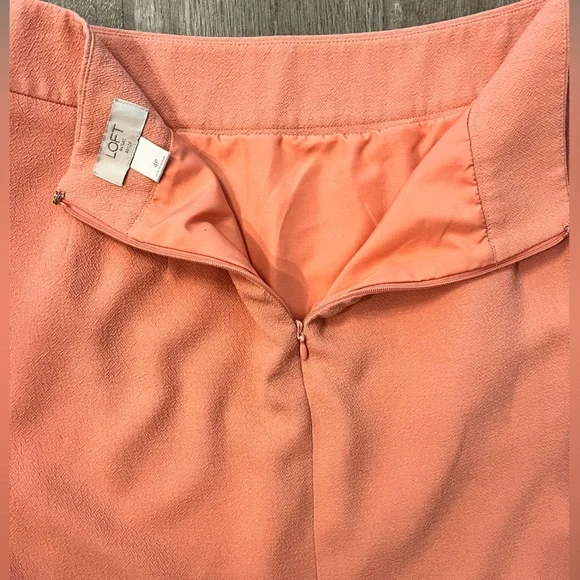 Loft Coral Petite Scalloped Skirt Size 4P - Picture 4 of 11